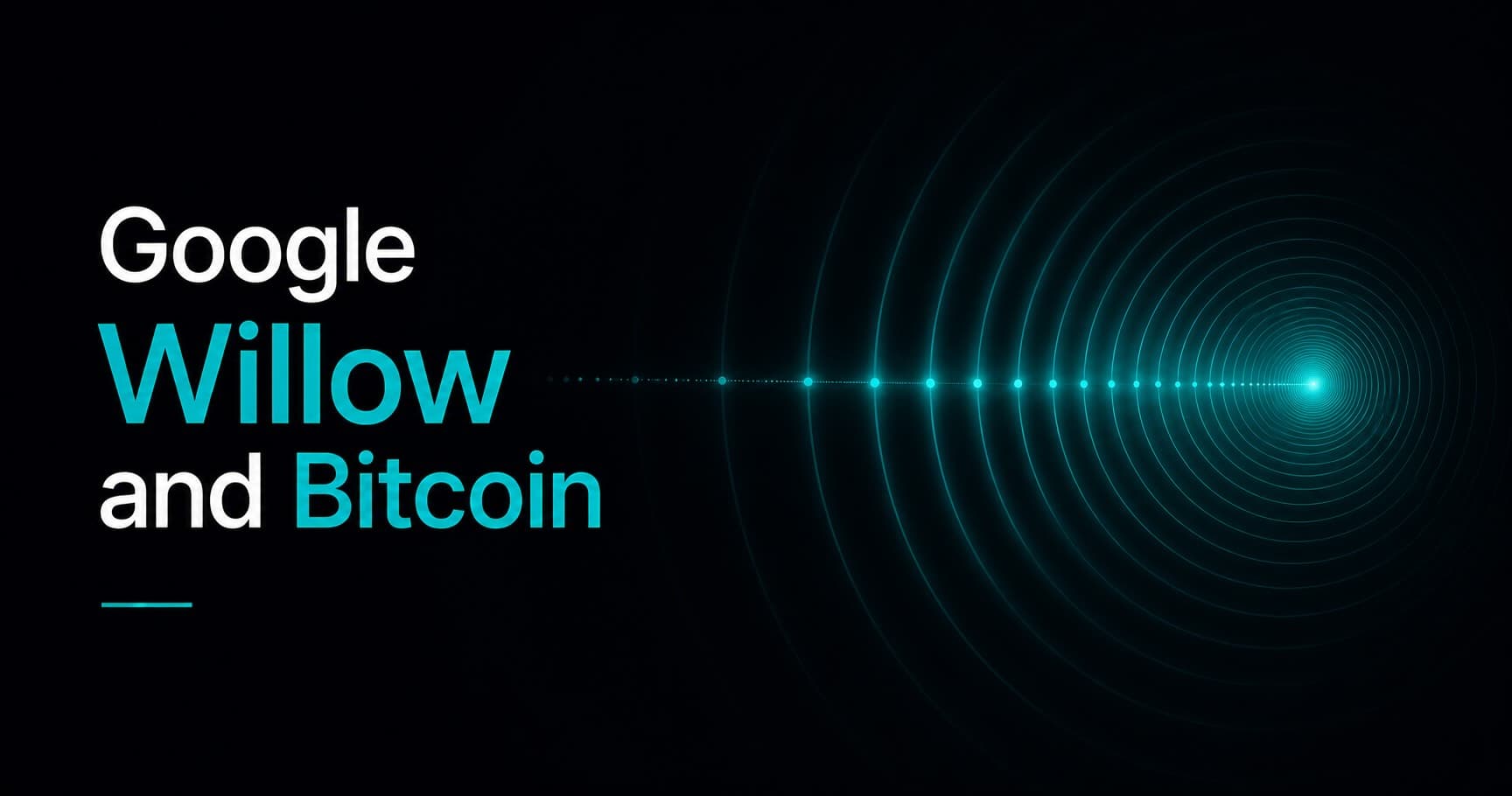 Google Willow quantum chip alongside analysis of its implications for Bitcoin's cryptographic security