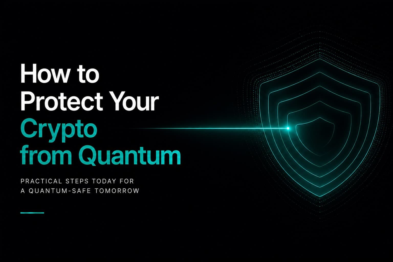 Step-by-step guide graphic showing how to migrate cryptocurrency holdings to quantum-resistant wallets and addresses
